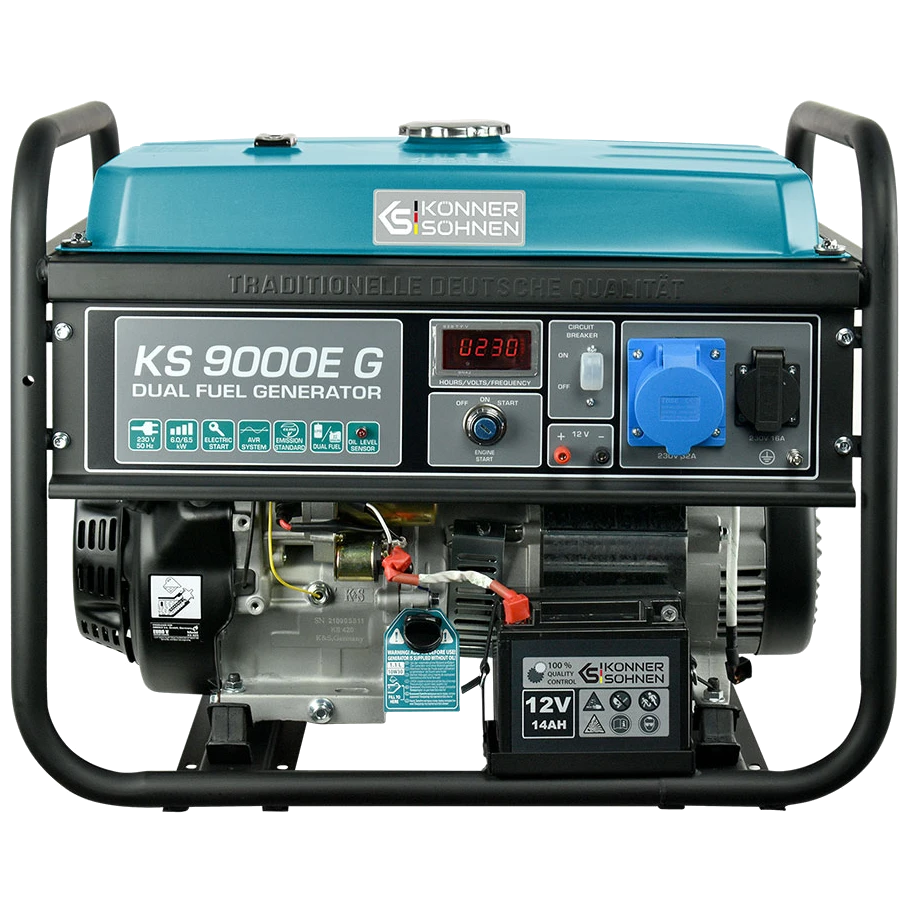 Генератор газо-бензиновый KonnerSohnen KS 9000E G 6.5кВт 230В электростартер Генератор газо-бензиновый KonnerSohnen KS 9000E G 6.5кВт 230В электростартер