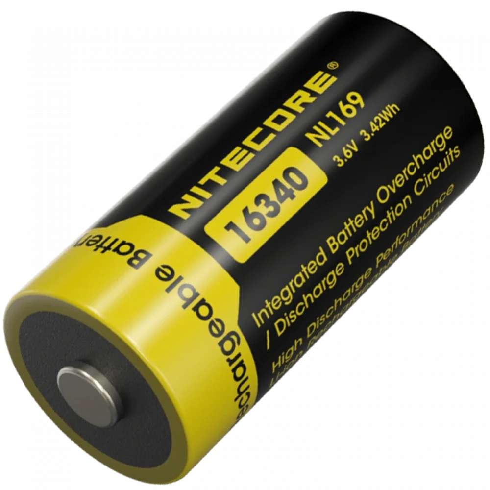 Акумулятор літієвий Nitecore NL169 Li-Ion CR123A 3.6V (950mAh) Акумулятор літієвий Nitecore NL169 Li-Ion CR123A 3.6V (950mAh)