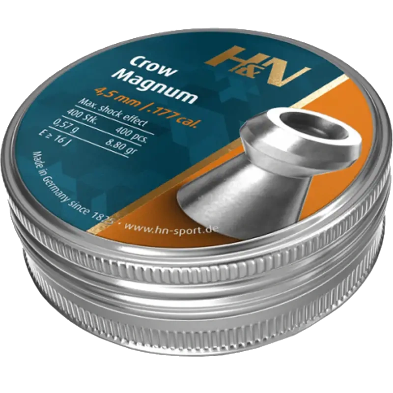 Кулі пневматичні 0,57 г 4,5 мм HN Crow Magnum (400 шт)