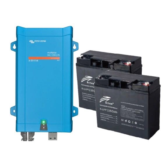 Система безперебійного живлення 614Вт●год Victron Energy + Ritar 1.20кВт Система безперебійного живлення 614Вт●год Victron Energy + Ritar 1.20кВт