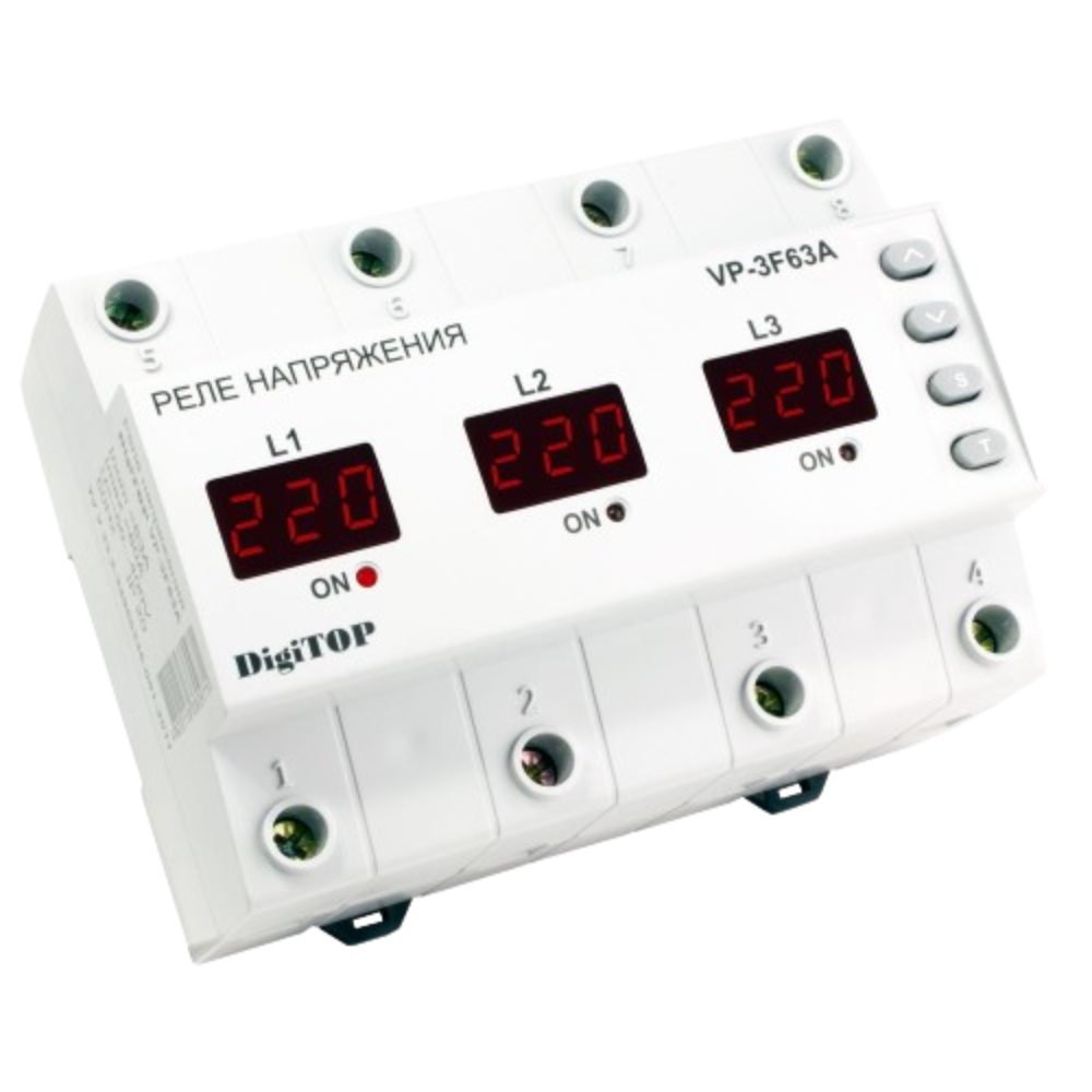 Реле напруги DigiTOP VP-3F63A M6R Реле напруги DigiTOP VP-3F63A M6R