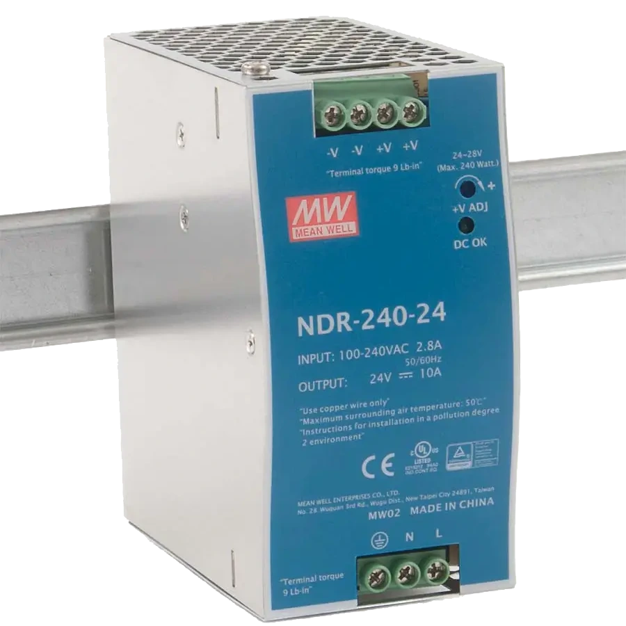 Блок живлення Mean Well NDR-240-24 24В 10А на Din-рейке Блок живлення Mean Well NDR-240-24 24В 10А на Din-рейке