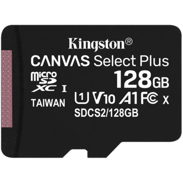 Карта памяті Kingston microSD 128GB C10 UHS-I R100MB/s + SD Карта памяті Kingston microSD 128GB C10 UHS-I R100MB/s + SD