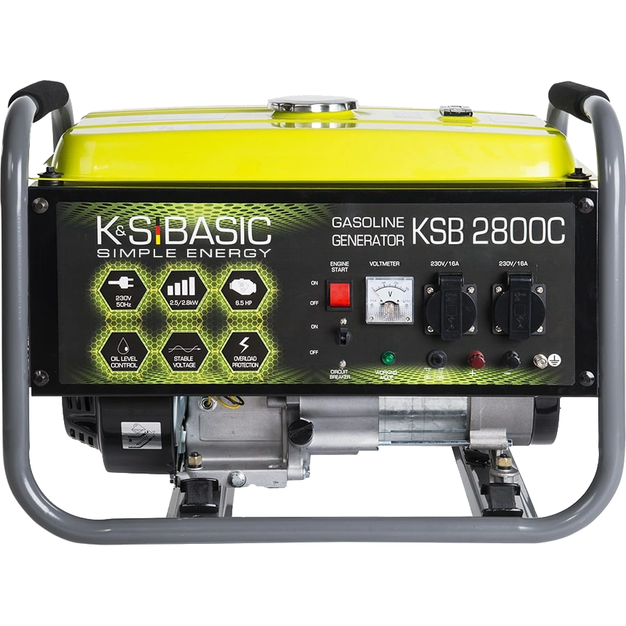 Генератор бензиновий 230В 2.8 кВт ручний заупуск KonnerSohnen Basic KSB 2800C Генератор бензиновий 230В 2.8 кВт ручний заупуск KonnerSohnen Basic KSB 2800C