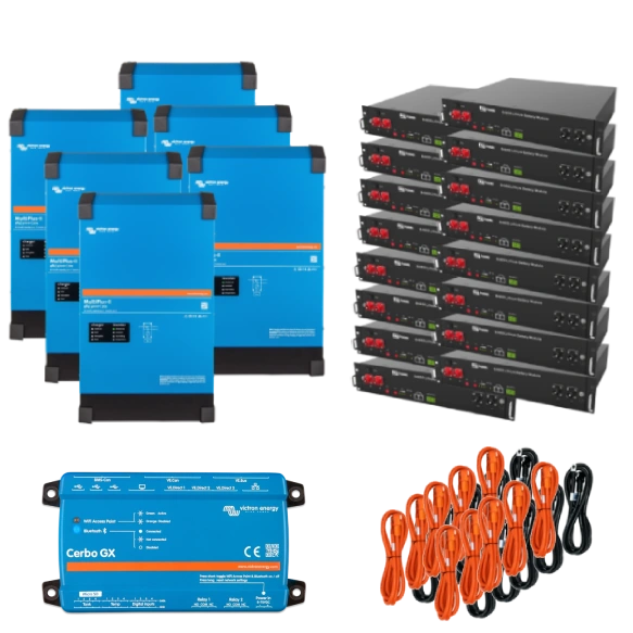 Система безперебійного живлення трифазна VictronEnergy MultiPlus-II + Dyness 24кВт 48кВт•ч Система безперебійного живлення трифазна VictronEnergy MultiPlus-II + Dyness 24кВт 48кВт•ч