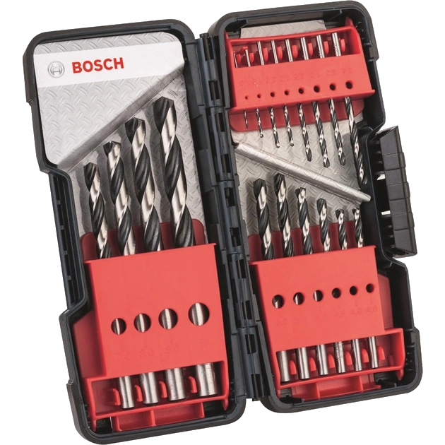 Набір свердел для металу Bosch HSS PointTeQ 18 штук Набір свердел для металу Bosch HSS PointTeQ 18 штук