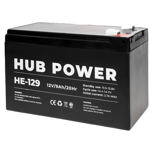 Акумуляторна батарея Hub Power HE-129 12V 9AH Акумуляторна батарея Hub Power HE-129 12V 9AH