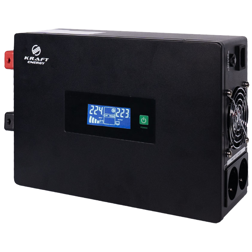 Інвертор високочастотний Kraft KRF-SAVR1000VA/1kW-12V Інвертор високочастотний Kraft KRF-SAVR1000VA/1kW-12V