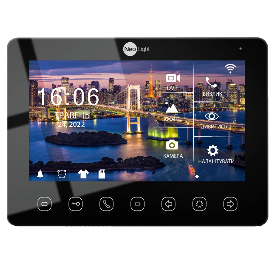 Відеодомофон NeoLight OMEGA+ HD WF Black Відеодомофон NeoLight OMEGA+ HD WF Black