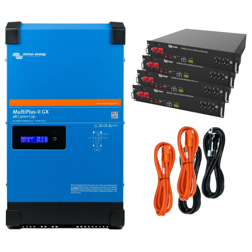 Система автономного живлення однофазна Victron Energy MultiPlus-II + Dyness 2.4кВт 9.6кВт•год Система автономного живлення однофазна Victron Energy MultiPlus-II + Dyness 2.4кВт 9.6кВт•год
