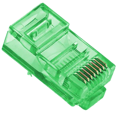 Конектор (100 шт/уп.) Merlion RJ-45 8P8C UTP Cat-5 Q100 Green Конектор (100 шт/уп.) Merlion RJ-45 8P8C UTP Cat-5 Q100 Green