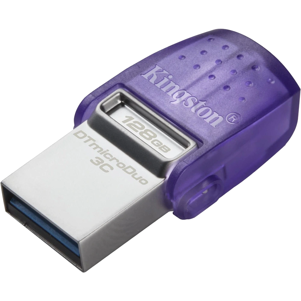 Накопичувач Kingston 128GB USB 3.2 Type-A Gen1 + Type-C DT microDuo 3C R200MB/s Накопичувач Kingston 128GB USB 3.2 Type-A Gen1 + Type-C DT microDuo 3C R200MB/s