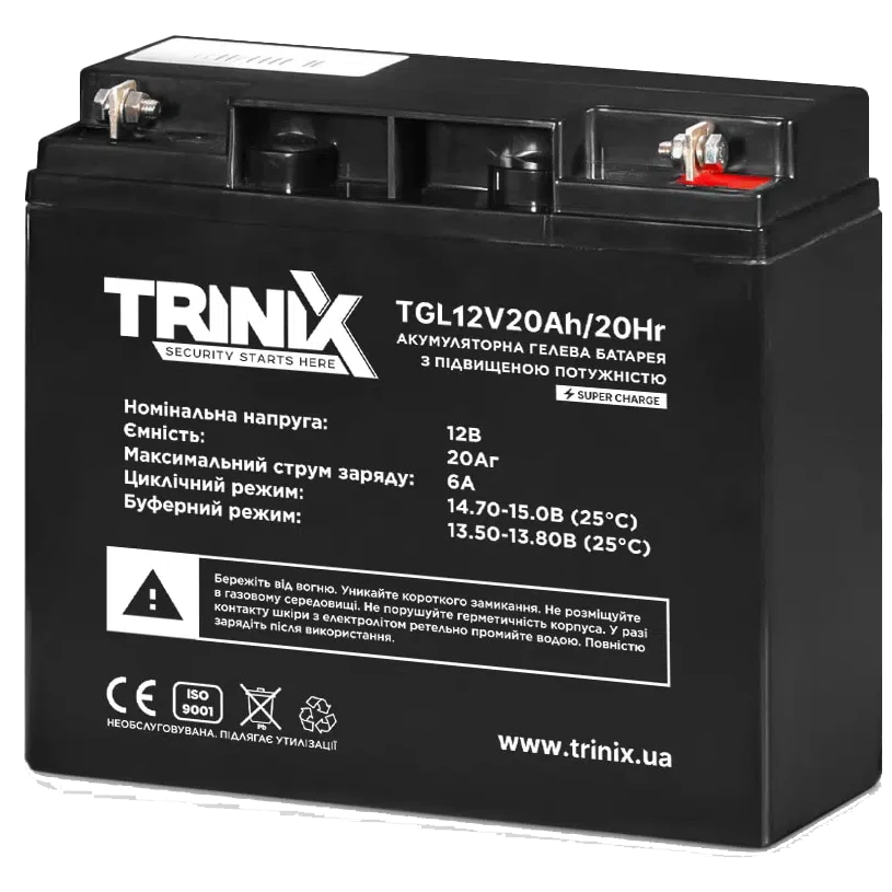 Аккумуляторная батарея TRINIX GEL 12V 20Ah Аккумуляторная батарея TRINIX GEL 12V 20Ah
