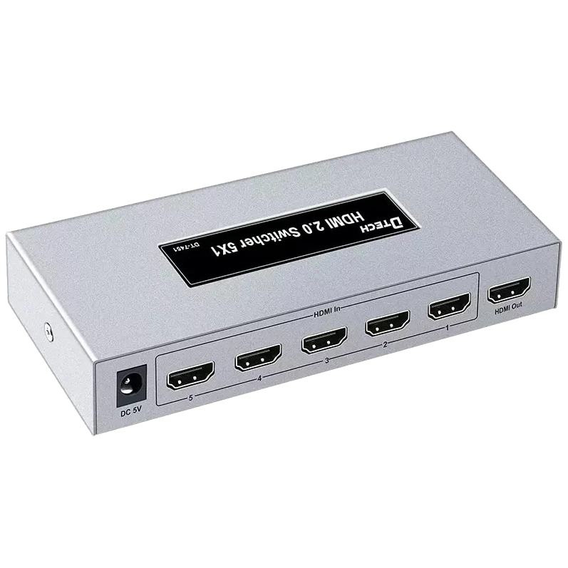 Комутатор 4K HDMI 5X1 Dtech DT-7451 Комутатор 4K HDMI 5X1 Dtech DT-7451
