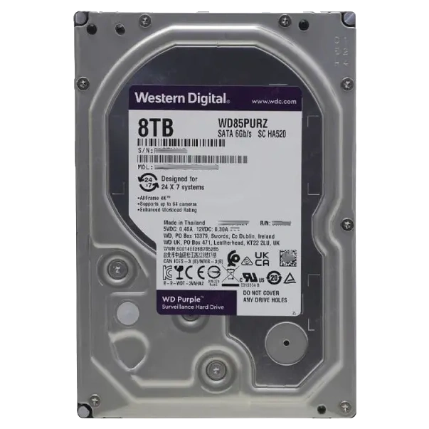Жорсткий диск внутрішній Western Digital Purple WD85PURZ 8Тб Жорсткий диск внутрішній Western Digital Purple WD85PURZ 8Тб