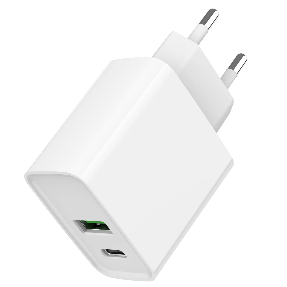 Мережевий зарядний пристрій Gembird TA-UC-PDQC20-01-W 1 USB-A + 1 Type-C (PD20Вт + QC3.0 18Вт) Мережевий зарядний пристрій Gembird TA-UC-PDQC20-01-W 1 USB-A + 1 Type-C (PD20Вт + QC3.0 18Вт)