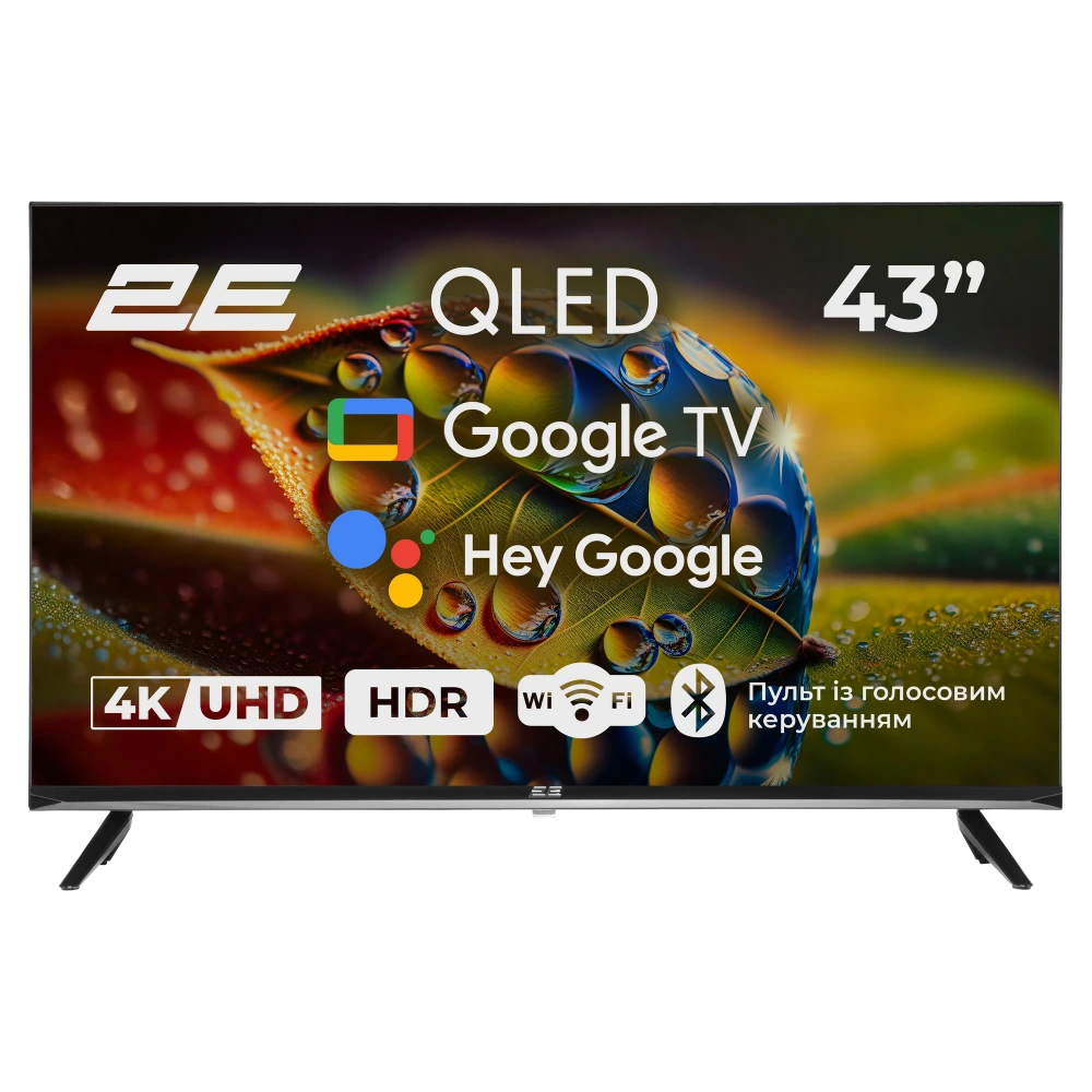 Телевизор 2E 43A77Q 43” дюйма 3840x2160 QLED Google TV Телевизор 2E 43A77Q 43” дюйма 3840x2160 QLED Google TV
