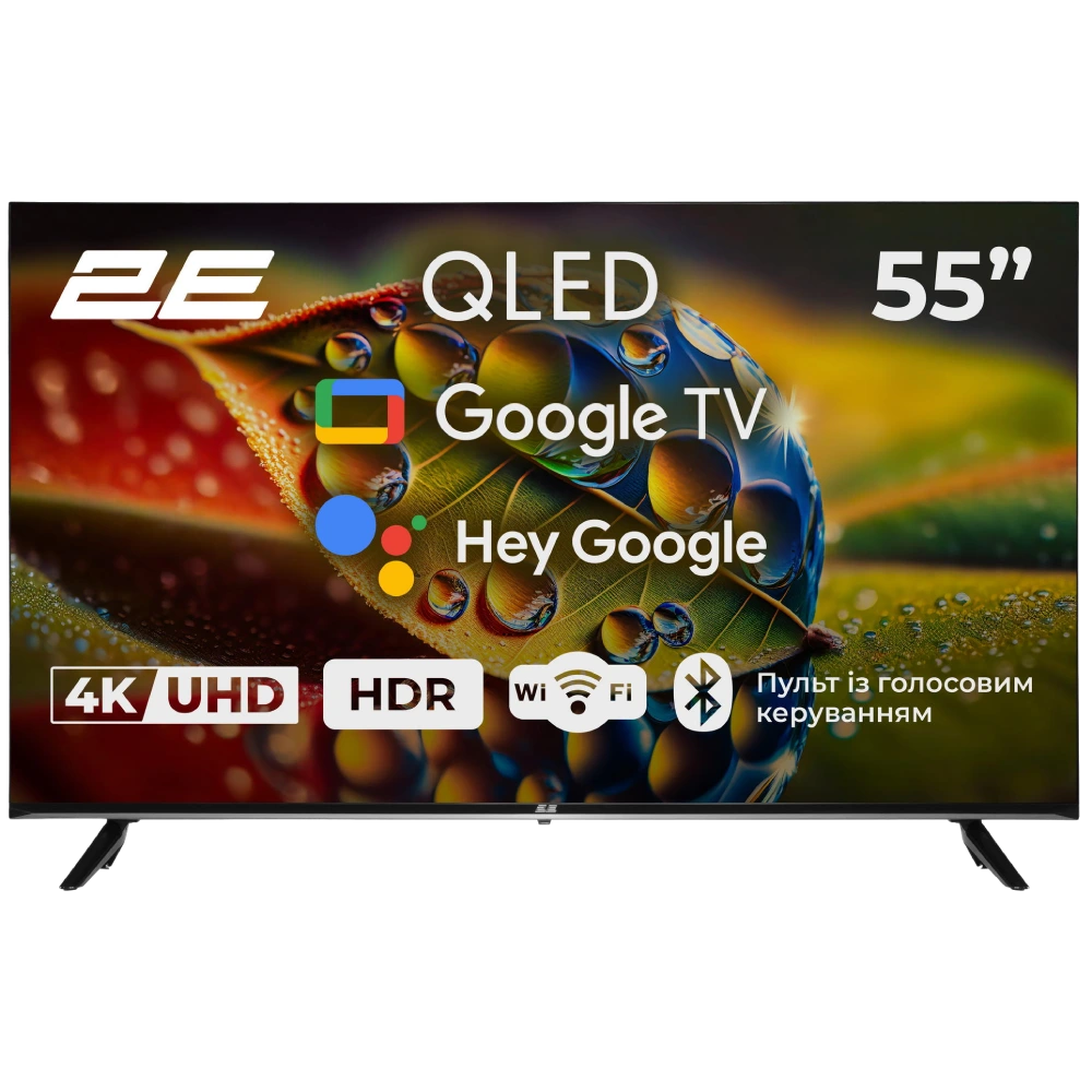 Телевизор 2E 55A77Q 55” дюйма 3840x2160 QLED Google TV Телевизор 2E 55A77Q 55” дюйма 3840x2160 QLED Google TV