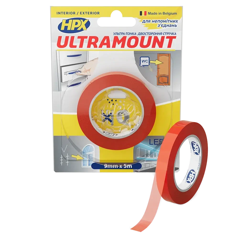 Стрічка двохстороння HPX UM0905 ULTRA MOUNT 9мм х 5м Стрічка двохстороння HPX UM0905 ULTRA MOUNT 9мм х 5м