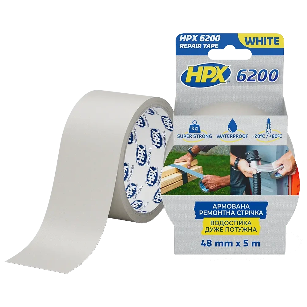 Лента армированная односторонняя HPX CW5005 6200 48мм х 5м Лента армированная односторонняя HPX CW5005 6200 48мм х 5м