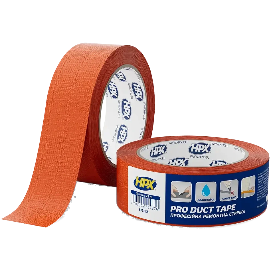 Лента ремонтная односторонняя HPX EO5025 Duct Tape Pro 38мм х 25м Лента ремонтная односторонняя HPX EO5025 Duct Tape Pro 38мм х 25м