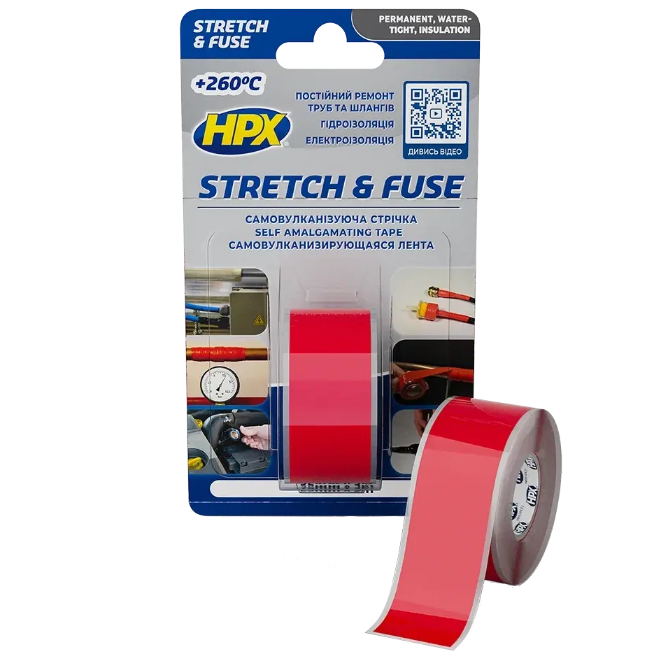 Лента силиконовая вулканизирующая HPX SO2503 StretchFuse 25мм х 3м Лента силиконовая вулканизирующая HPX SO2503 StretchFuse 25мм х 3м