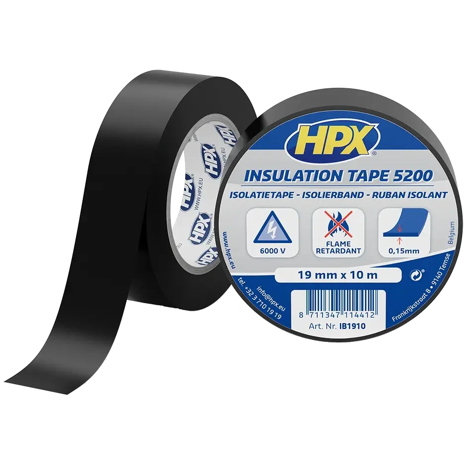 Стрічка ПВХ ізоляційна HPX IB1910 HPX5200 19мм х 10м Стрічка ПВХ ізоляційна HPX IB1910 HPX5200 19мм х 10м