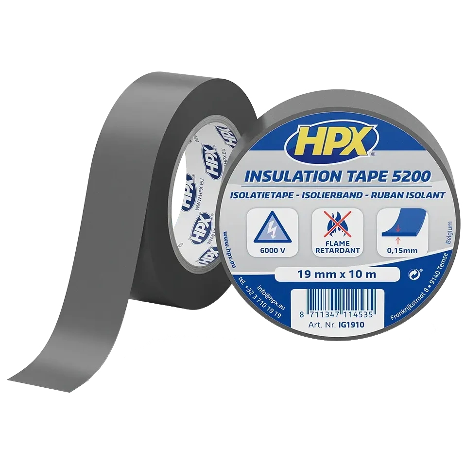 Стрічка ПВХ ізоляційна HPX IG1910 HPX5200 19мм х 10м Стрічка ПВХ ізоляційна HPX IG1910 HPX5200 19мм х 10м