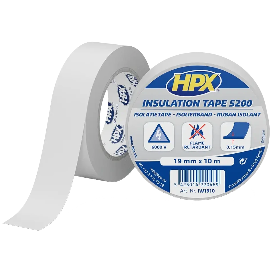 Лента ПВХ изоляционная HPX IW1910 HPX5200 19мм х 10м Лента ПВХ изоляционная HPX IW1910 HPX5200 19мм х 10м