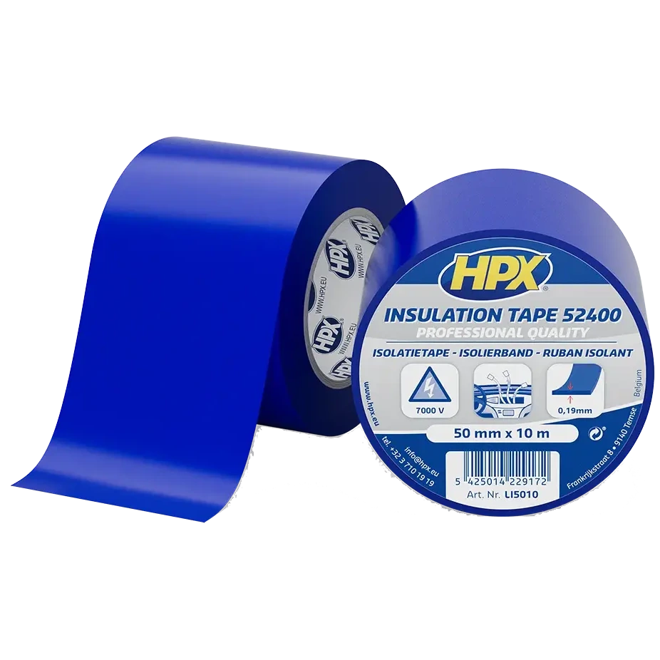 Лента ПВХ изоляционная HPX LI5010 52400 50мм x 10м Лента ПВХ изоляционная HPX LI5010 52400 50мм x 10м