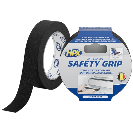 Лента самоклеющаяся против скольжения HPX SB2505 SAFETY GRIP 25мм x 5м Лента самоклеющаяся против скольжения HPX SB2505 SAFETY GRIP 25мм x 5м