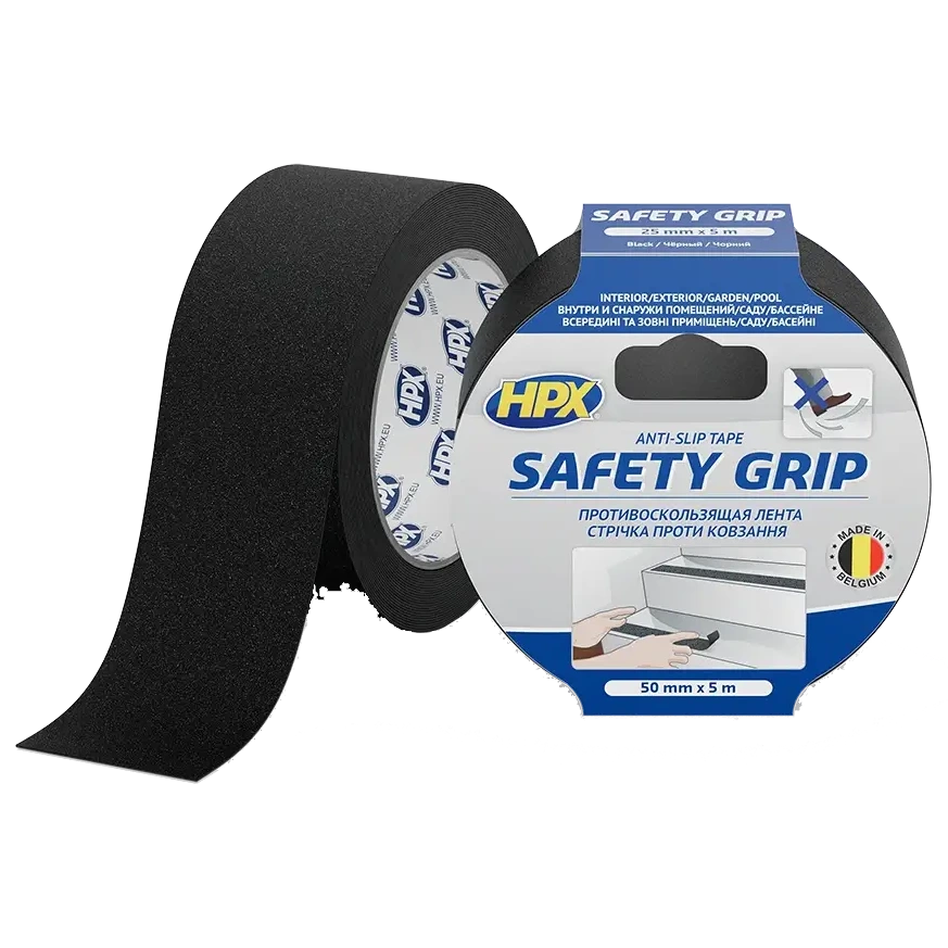 Лента самоклеющаяся против скольжения HPX SB5005 SAFETY GRIP 50мм x 5м Лента самоклеющаяся против скольжения HPX SB5005 SAFETY GRIP 50мм x 5м