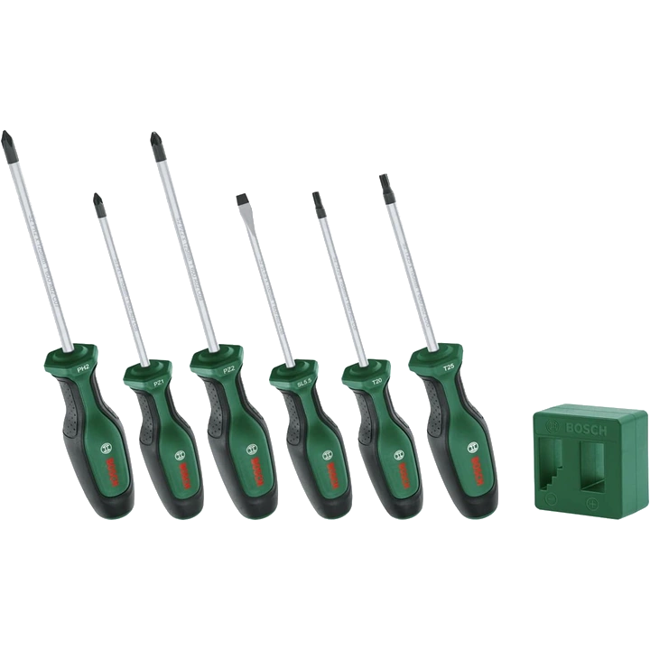Набір викруток Bosch (1600A02W7L) PH/PZ/SL/Torx 6 шт + намагничиватель