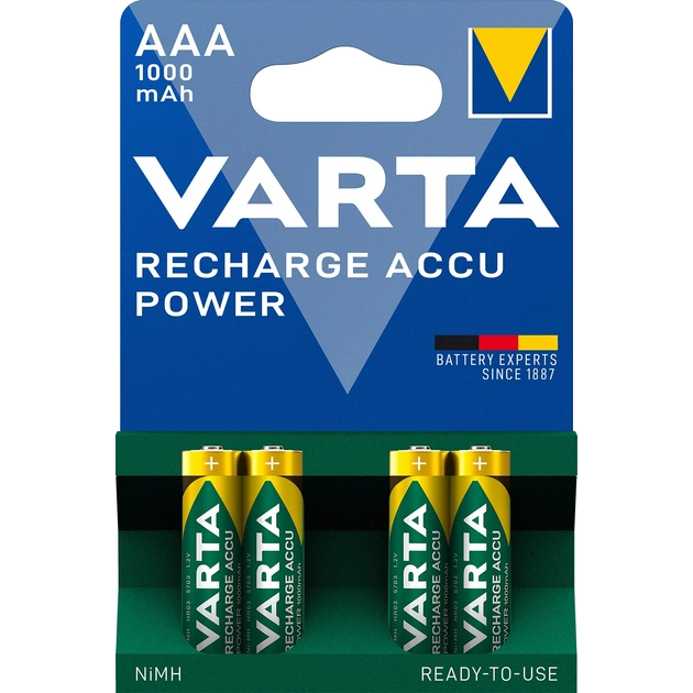 Аккумулятор AAA VARTA RECHARGEABLE ACCU 1000mAh Аккумулятор AAA VARTA RECHARGEABLE ACCU 1000mAh