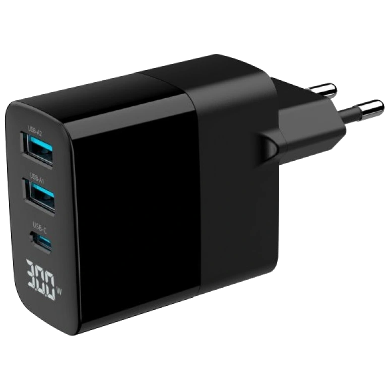 Мережевий зарядний пристрій Gembird TA-UC-PDQC30LCD-BK-02 Мережевий зарядний пристрій Gembird TA-UC-PDQC30LCD-BK-02