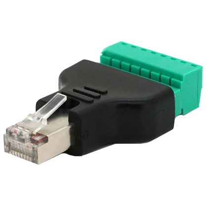 Розєм RJ-45(M) (8 контактов) с клеммами под кабель Розєм RJ-45(M) (8 контактов) с клеммами под кабель