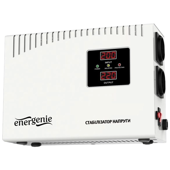 Автоматичний регулятор EnerGenie EG-AVR-DW2000-01 2000ВА Автоматичний регулятор EnerGenie EG-AVR-DW2000-01 2000ВА