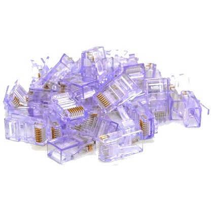 Конектор Merlion RJ-45 8P8C UTP Cat-5 (100 шт/уп.) Q100 Violet Конектор Merlion RJ-45 8P8C UTP Cat-5 (100 шт/уп.) Q100 Violet