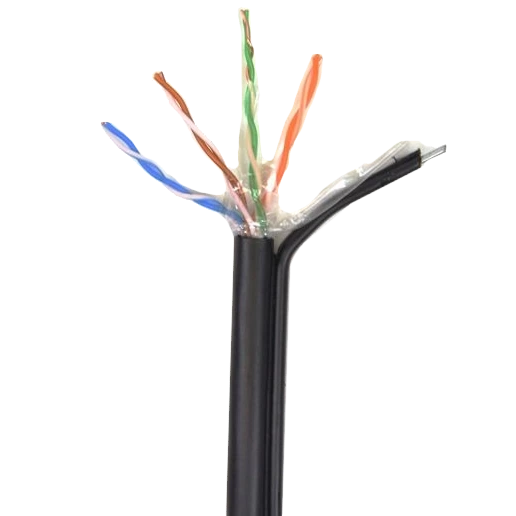 Кабель ATIS UTP 4*2*0.5-CU PE MP кат.5е (UTP медь наружный с несущей проволокой) бухта 305м Кабель ATIS UTP 4*2*0.5-CU PE MP кат.5е (UTP медь наружный с несущей проволокой) бухта 305м
