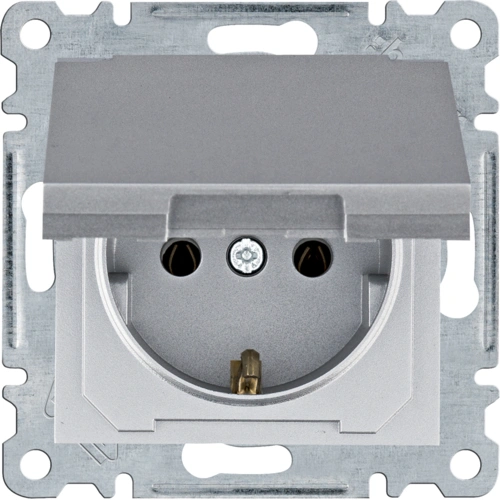 Розетка із з/к з кришкою Hager Lumina WL1152 16А/230В Розетка із з/к з кришкою Hager Lumina WL1152 16А/230В
