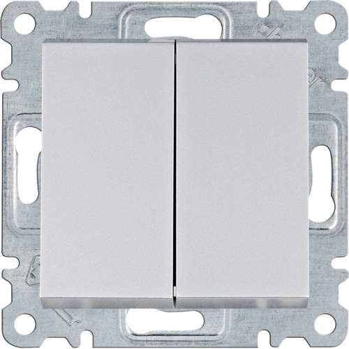 Вимикач Hager Lumina WL0052 2-кл. универсальный Вимикач Hager Lumina WL0052 2-кл. универсальный