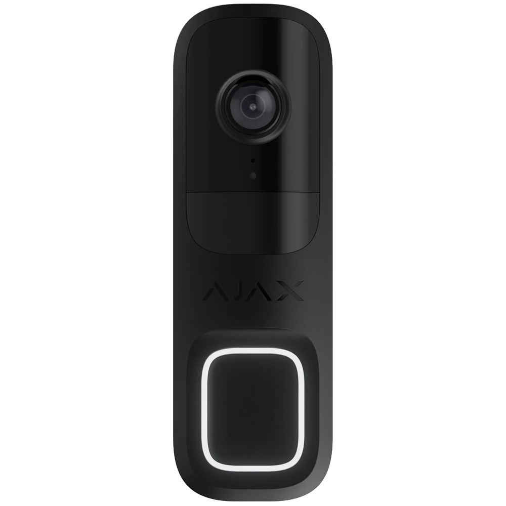 Відеодзвінок Ajax Doorbell black RAL 9005 Відеодзвінок Ajax Doorbell black RAL 9005