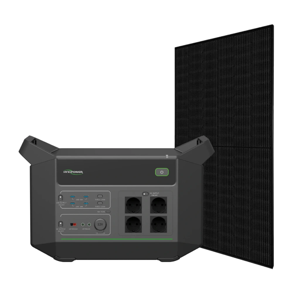 Система автономного живлення однофазна HYXiPower HYX-EA2000 + Canadian Solar CS6R-395MS Full Black
