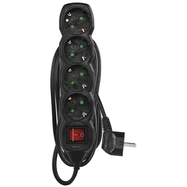 Мережевий подовжувач EMOS PC1425R 4 розетки 5 м Мережевий подовжувач EMOS PC1425R 4 розетки 5 м