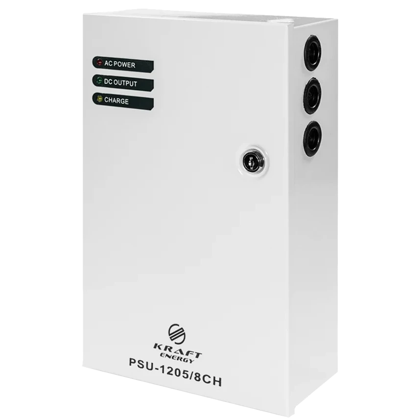 Джерело безперебійного живлення Kraft PSU-1205/8CH Джерело безперебійного живлення Kraft PSU-1205/8CH