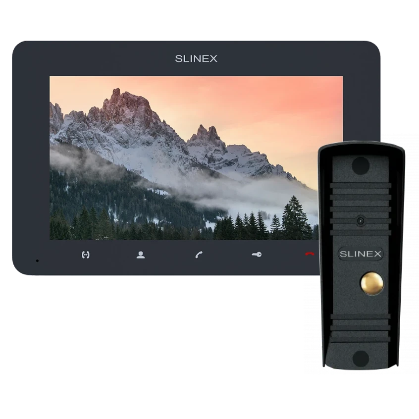 Комплект Slinex SM-07MHD графит + панель ML-16HD черный