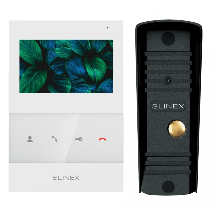 Комплект відеодомофону Slinex SQ-04 White + ML-16HR (черный)