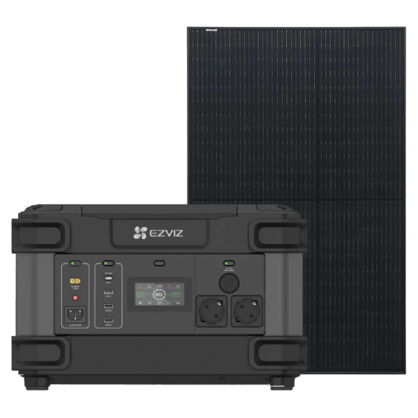 Система автономного живлення однофазна Ezviz CS-PS1300 (CN066)(FR) + Risen Solar RSM40-8-400MB Full Black