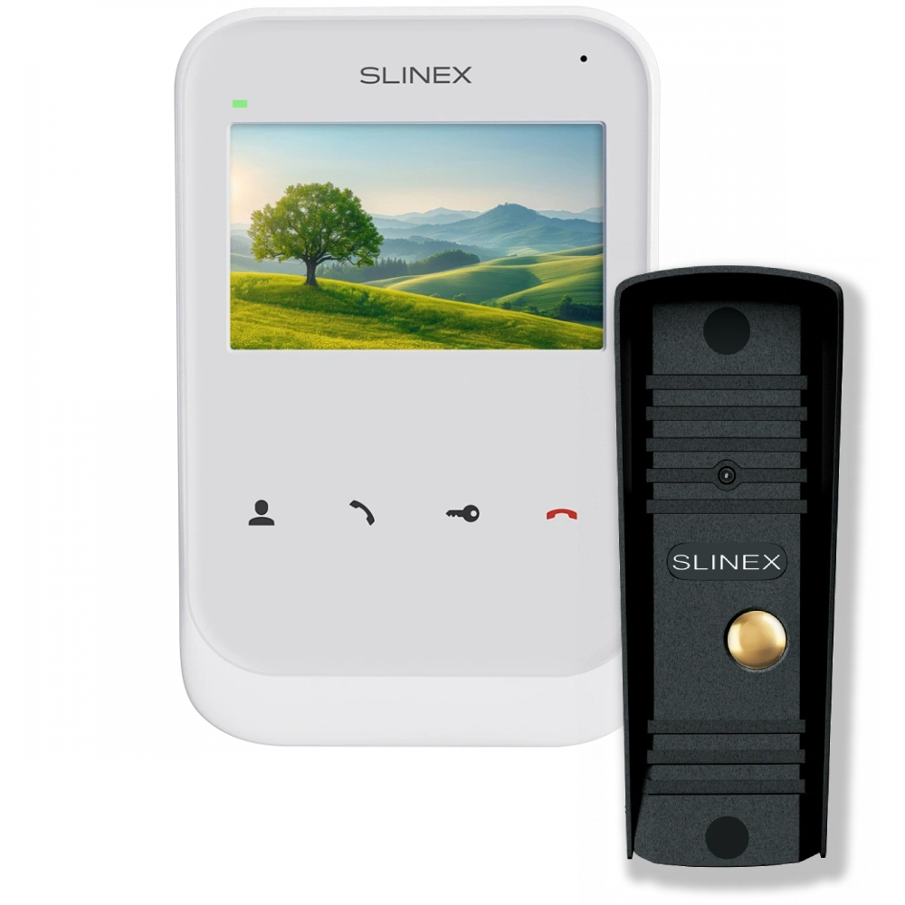 Комплект відеодомофон + панель виклику Slinex SK-04 + ML-16HR black