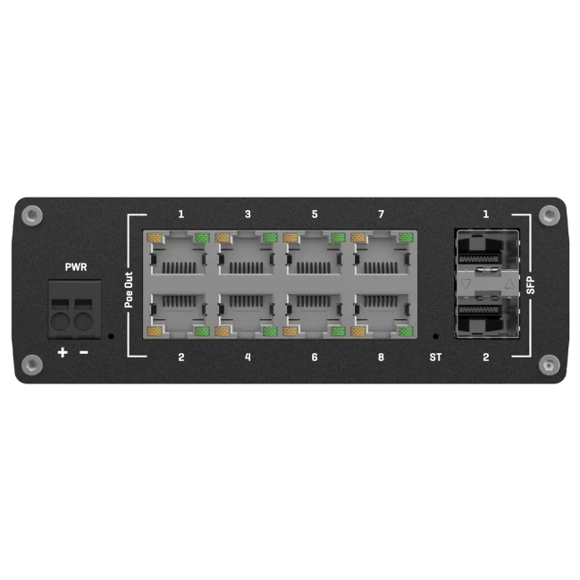 Комутатор 8 портів керований Teltonika TSW202 PoE+ Комутатор 8 портів керований Teltonika TSW202 PoE+